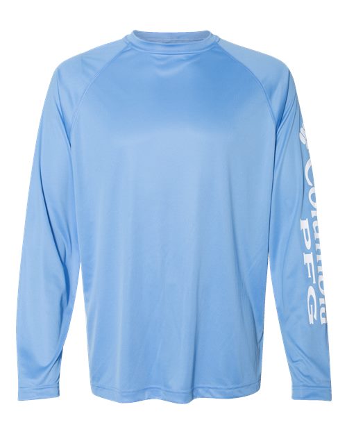 Columbia 212472 Men's PFG Terminal Tackle™ Long Sleeve T-Shirt - White Cap/ White - Front