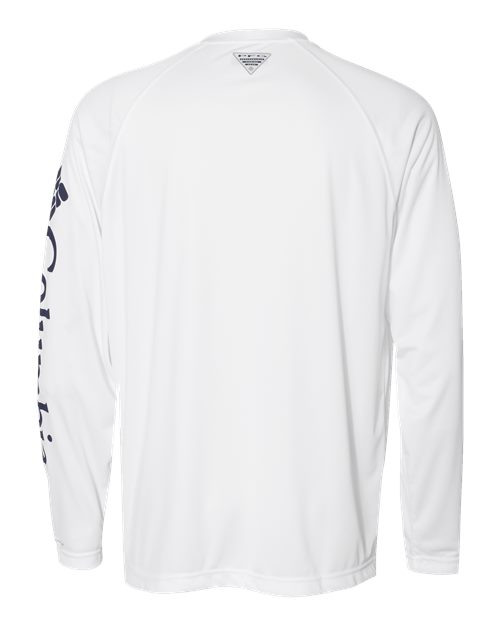 Columbia 212472 Men's PFG Terminal Tackle™ Long Sleeve T-Shirt - White/ Nightshade - Back