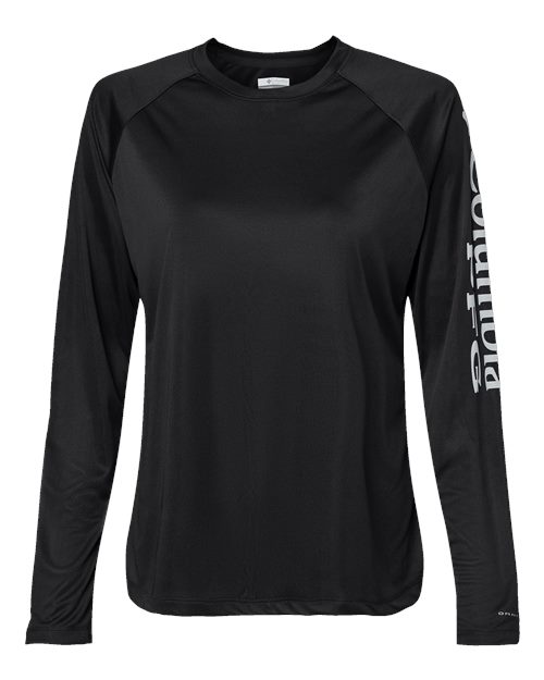 Columbia 212485 Women's PFG Tidal Tee™ II Long Sleeve - Black/ Cirrus Grey - Front
