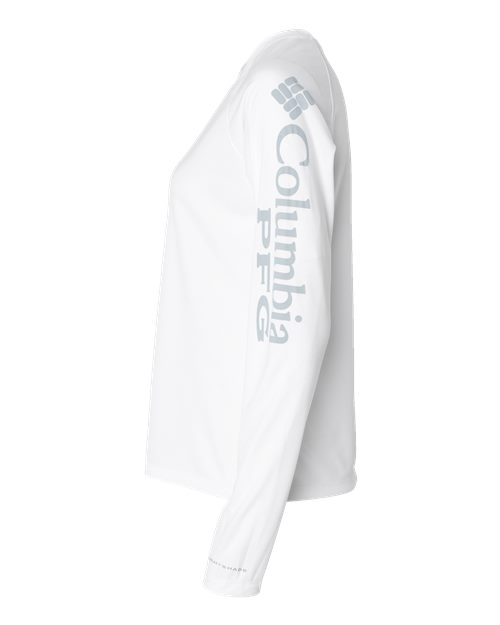 Columbia 212485 Women's PFG Tidal Tee™ II Long Sleeve - White/ Cirrus Grey - DirectSide