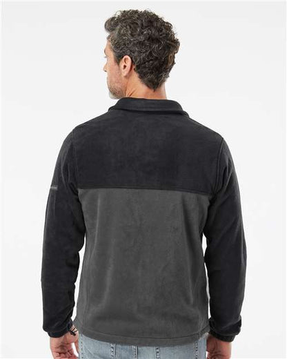 Columbia 212478 Men's Steens Mountain™ Full Zip 2.0 Jacket - Black/ Grill - OnModelBack
