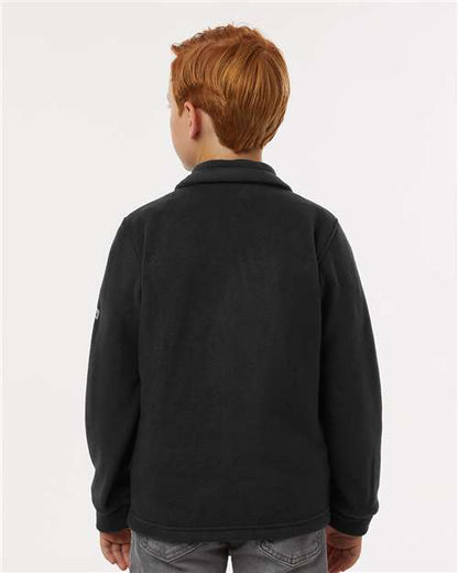 Columbia 212479 Youth Steens Mountain™ II Fleece Full-Zip Jacket - Black - OnModelBack
