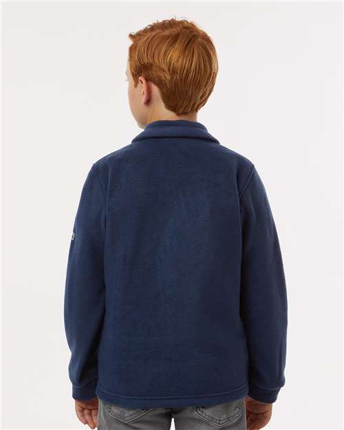 Columbia 212479 Youth Steens Mountain™ II Fleece Full-Zip Jacket - Collegiate Navy - OnModelBack