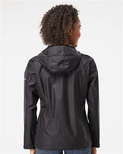 Columbia 212481 Women's Arcadia™ II Rain Jacket - Black - OnModelBack