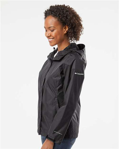 Columbia 212481 Women's Arcadia™ II Rain Jacket - Black - OnModelSide