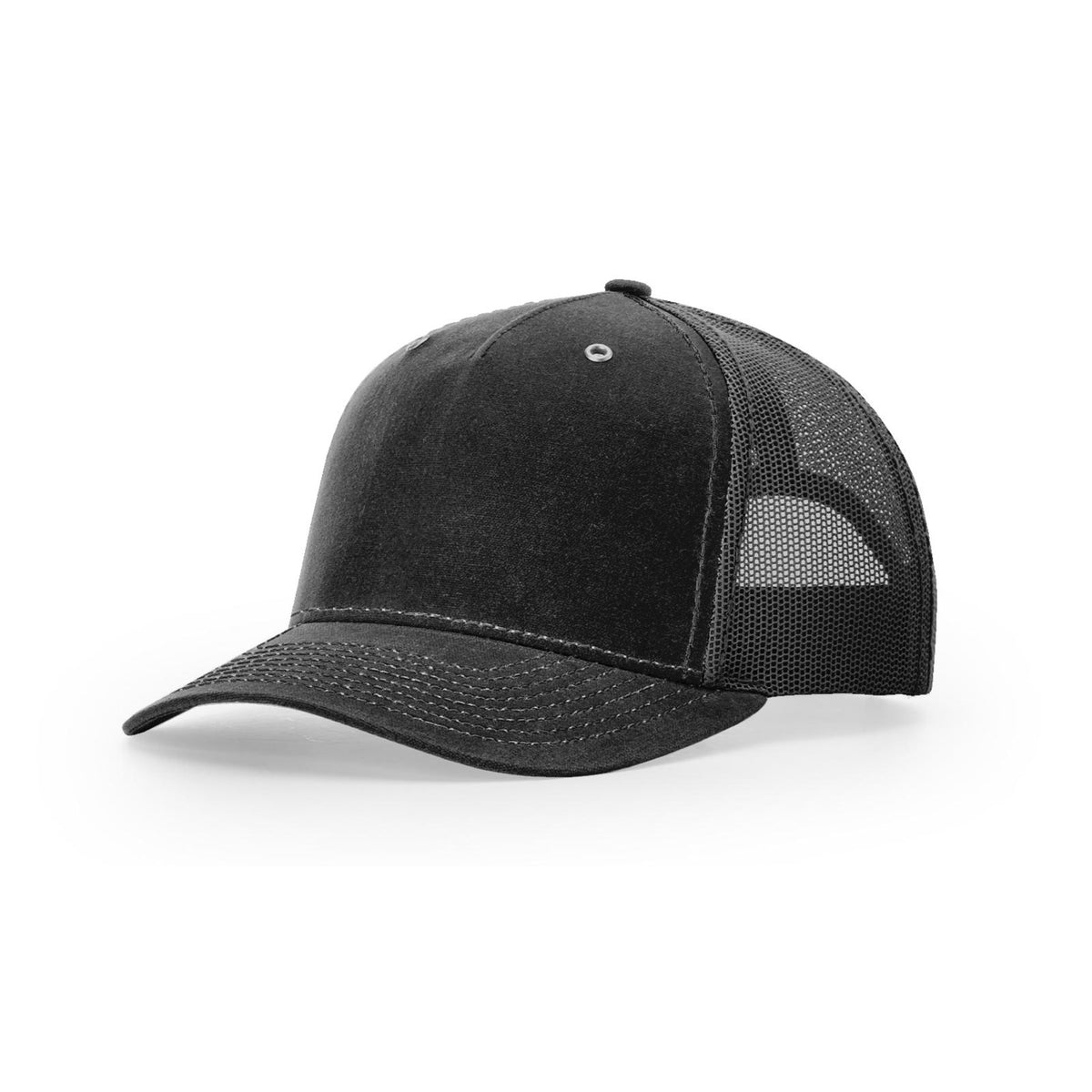 Richardson Hawthorne Workwear Waxed Cotton Trucker Mesh Hat 112WH