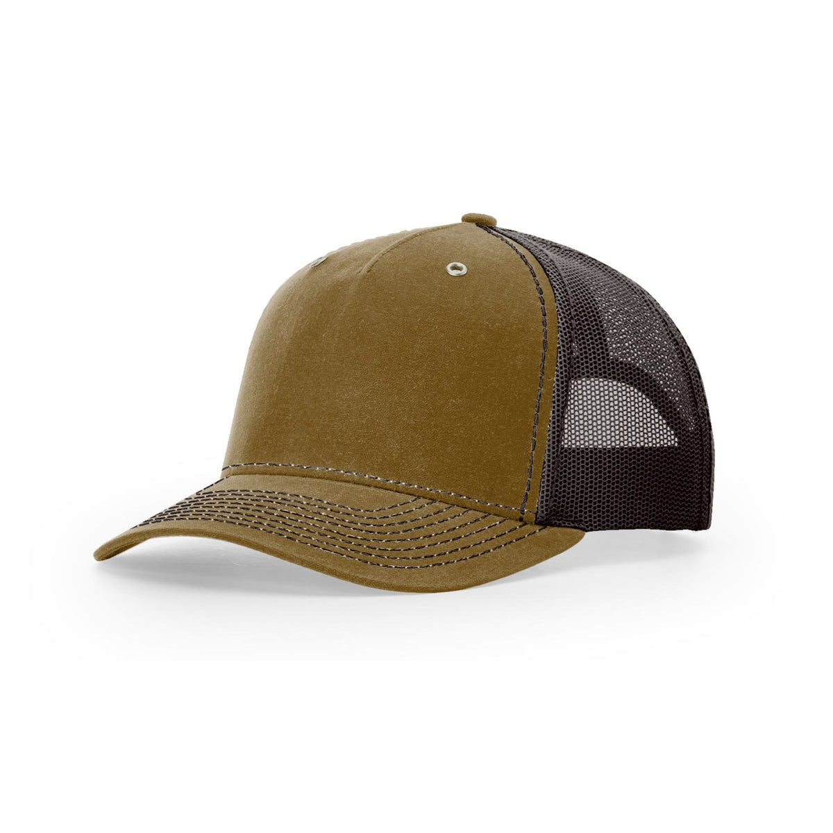 Richardson Hawthorne Workwear Waxed Cotton Trucker Mesh Hat 112WH