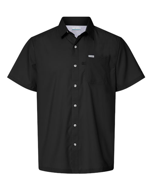 Columbia 212484 Men's PFG Slack Tide™ Camp Shirt - Black - Front