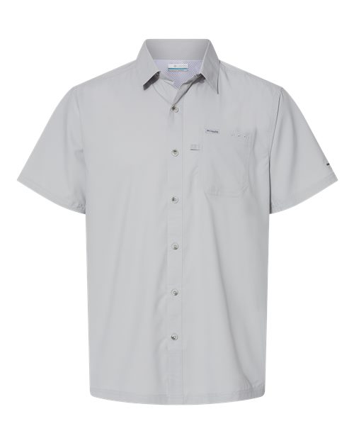Columbia 212484 Men's PFG Slack Tide™ Camp Shirt - Cool Grey - Front