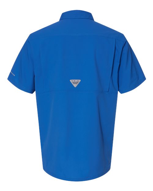 Columbia 212484 Men's PFG Slack Tide™ Camp Shirt - Vivid Blue - Back