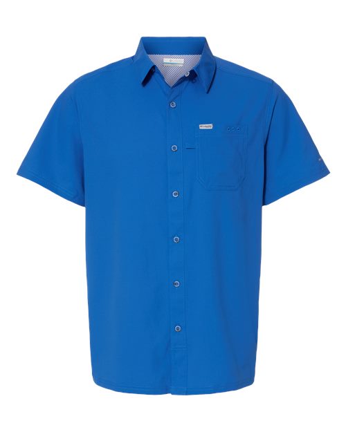 Columbia 212484 Men's PFG Slack Tide™ Camp Shirt - Vivid Blue - Front