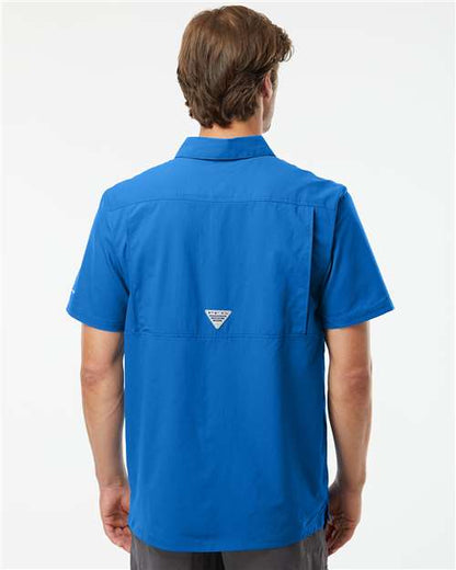 Columbia 212484 Men's PFG Slack Tide™ Camp Shirt - Vivid Blue - OnModelBack
