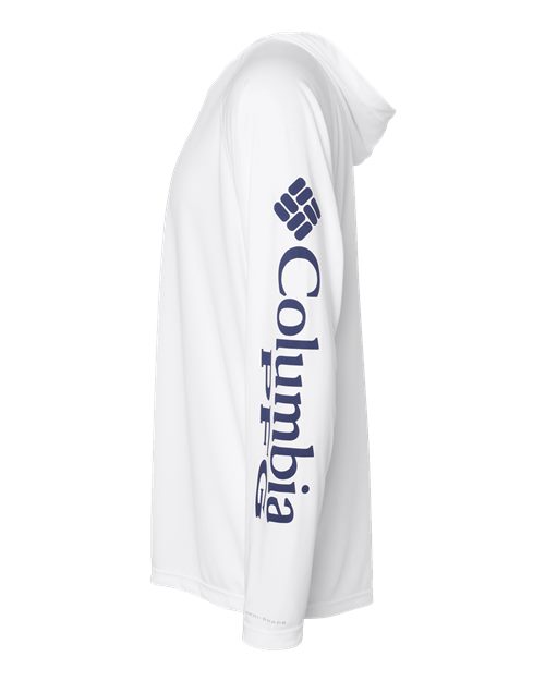 Columbia 212482 Men's PFG Terminal Tackle™ Hooded Long Sleeve T-Shirt - White/ Nightshade - DirectSide
