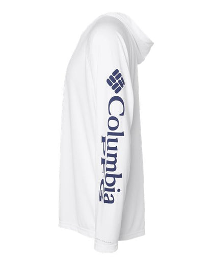 Columbia 212482 Men's PFG Terminal Tackle™ Hooded Long Sleeve T-Shirt - White/ Nightshade - DirectSide