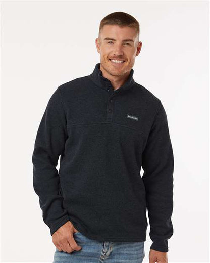 Columbia 209573 Men's Alto Pass™ Fleece Half-Snap Pullover - Black - OnModelFront