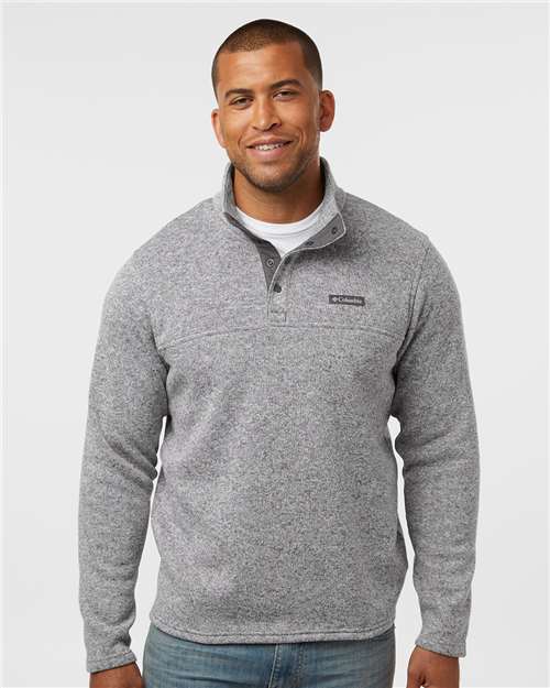Columbia 209573 Men's Alto Pass™ Fleece Half-Snap Pullover - City Grey Heather - OnModelFront