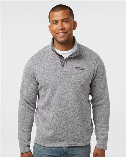 Columbia 209573 Men's Alto Pass™ Fleece Half-Snap Pullover - City Grey Heather - OnModelFront