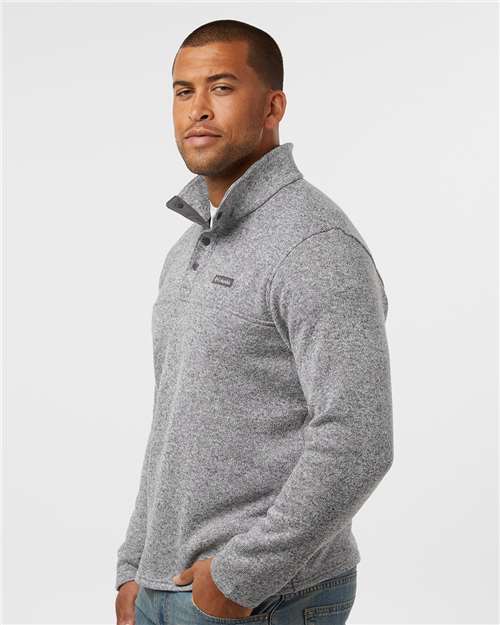 Columbia 209573 Men's Alto Pass™ Fleece Half-Snap Pullover - City Grey Heather - OnModelSide