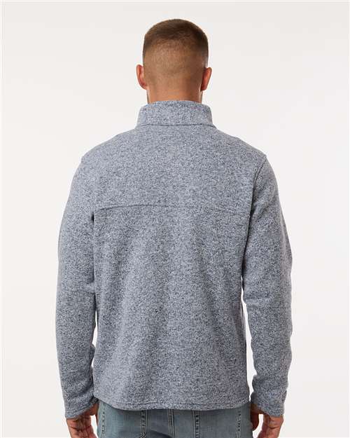 Columbia 209573 Men's Alto Pass™ Fleece Half-Snap Pullover - Dark Mountain Heather - OnModelBack