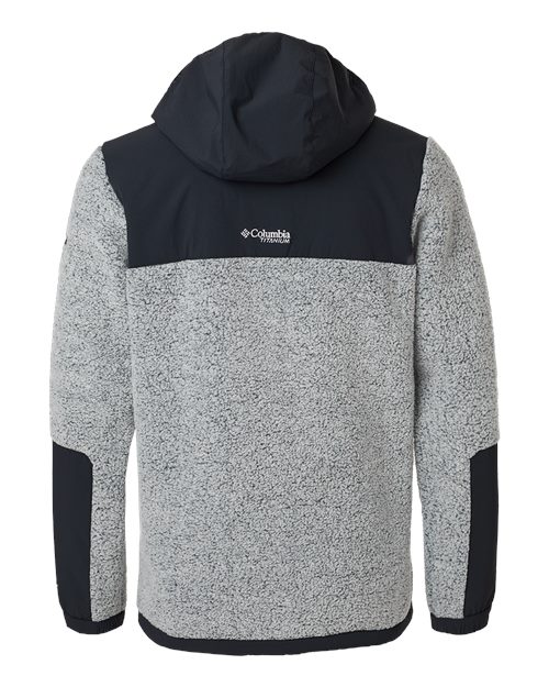 Columbia 209647 Men's Arctic Crest™ Sherpa Full-Zip Jacket - White/ Black - Back