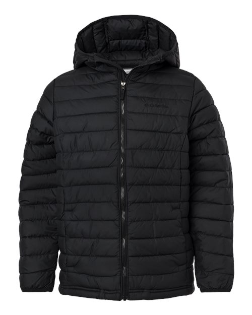 Columbia 209002 Youth Powder Lite™ II Hooded Jacket - Black - Front