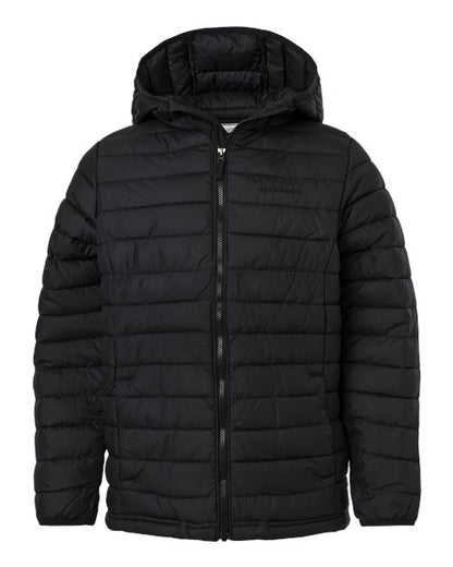 Columbia 209002 Youth Powder Lite™ II Hooded Jacket - Black - Front