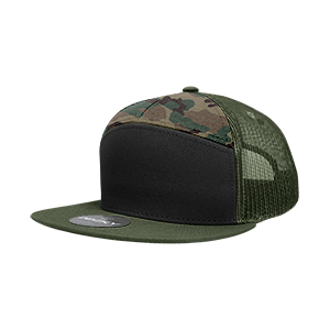 Decky-1133-7 Panel High Profile Structured Cotton Blend Trucker