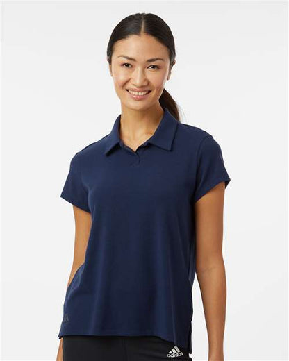 adidas A690 Women's Blended Polo - Solid Collegiate Navy - OnModelFront