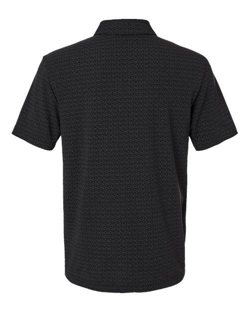 adidas A702 Men's Blended Printed Polo - Black - Back