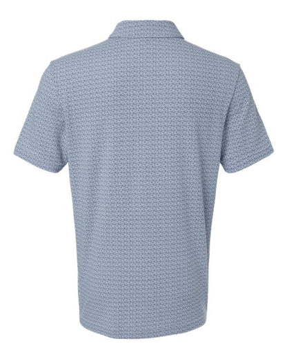 adidas A702 Men's Blended Printed Polo - Blue Dawn Melange - Back