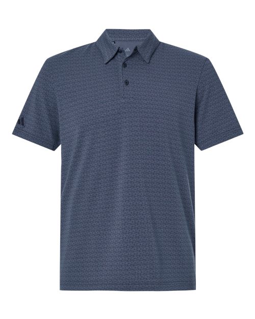 adidas A702 Men's Blended Printed Polo - Preloved Ink - Front