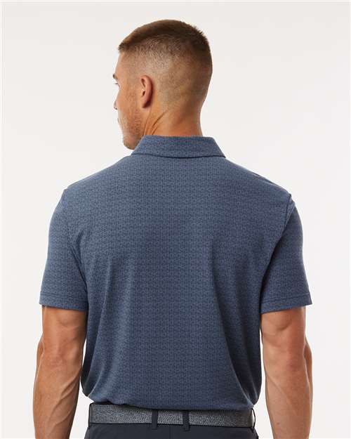 adidas A702 Men's Blended Printed Polo - Preloved Ink - OnModelBack