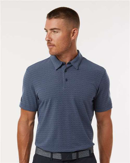 adidas A702 Men's Blended Printed Polo - Preloved Ink - OnModelFront