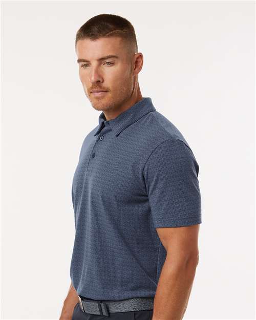 adidas A702 Men's Blended Printed Polo - Preloved Ink - OnModelSide