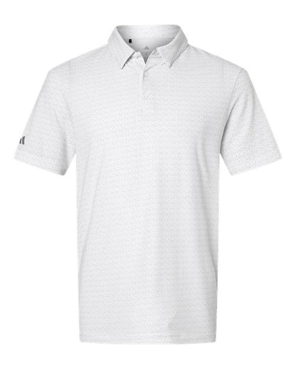 adidas A702 Men's Blended Printed Polo - White - Front