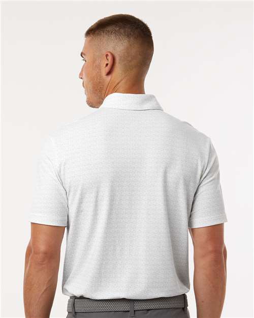adidas A702 Men's Blended Printed Polo - White - OnModelBack