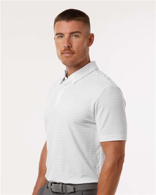 adidas A702 Men's Blended Printed Polo - White - OnModelSide