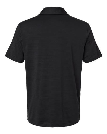 adidas A704 Men's Textured Stripe Polo - Black - Back