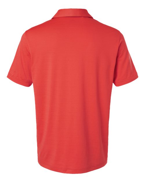 adidas A704 Men's Textured Stripe Polo - Bright Red - Back