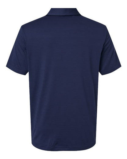 adidas A704 Men's Textured Stripe Polo - Dark Blue - Back