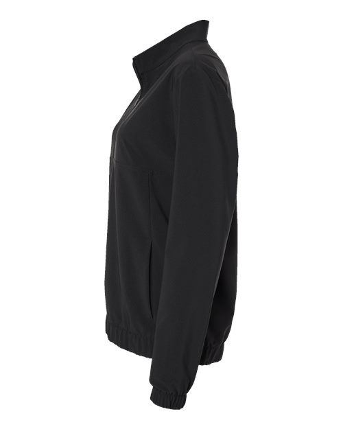 adidas A706 Women's Stretch Woven Half-Zip Pullover - Black - DirectSide