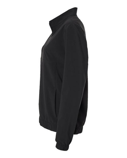 adidas A706 Women's Stretch Woven Half-Zip Pullover - Black - DirectSide