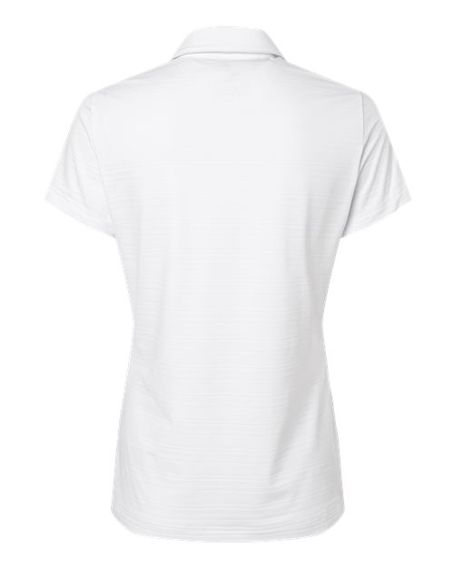 adidas A707 Women's Textured Stripe Polo - White - Back