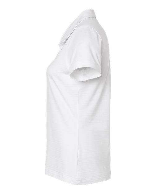 adidas A707 Women's Textured Stripe Polo - White - DirectSide