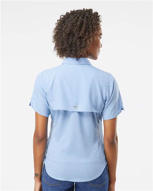 Columbia 212466 Women's PFG Tamiami™ II Short Sleeve Shirt - Sail - OnModelBack
