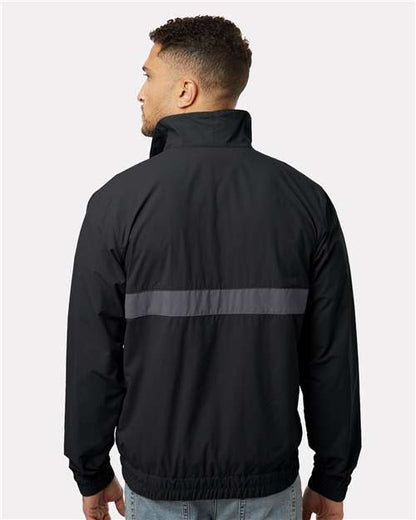 Columbia 212106 Men's Spire Valley™ Windbreaker - Black/ Shark - OnModelBack