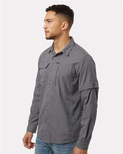 Columbia 212332 Men's Skien Valley™ Pocket Shirt - City Grey - OnModelSide