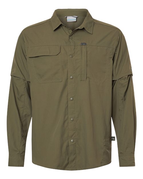 Columbia 212332 Men's Skien Valley™ Pocket Shirt - Stone Green - Front