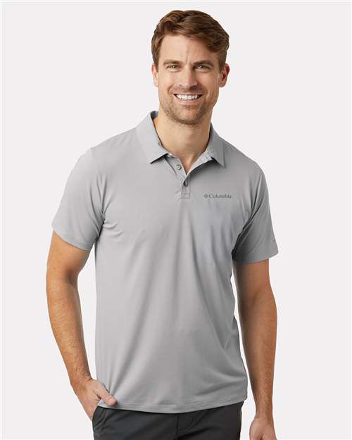 Columbia 211856 Men's Tech Trail™ Utility Polo - Columbia Grey - OnModelFront