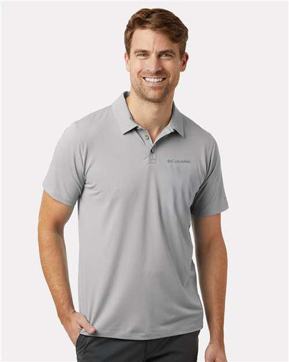 Columbia 211856 Men's Tech Trail™ Utility Polo - Columbia Grey - OnModelFront